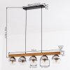Koyoto Hängeleuchte Glas 15 cm Naturfarben, Schwarz, 5-flammig