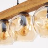Ripoll Hängeleuchte Glas 15 cm Naturfarben, Schwarz, 5-flammig