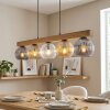 Ripoll Hängeleuchte Glas 15 cm Naturfarben, Schwarz, 5-flammig