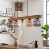 Ripoll Hängeleuchte Glas 15 cm Naturfarben, Schwarz, 5-flammig