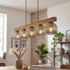 Ripoll Hängeleuchte Glas 15 cm Naturfarben, Schwarz, 5-flammig