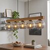 Ripoll Hängeleuchte Glas 15 cm Naturfarben, Schwarz, 5-flammig