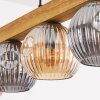 Ripoll Hängeleuchte Glas 15 cm Naturfarben, Schwarz, 5-flammig
