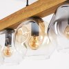 Ripoll Hängeleuchte Glas 15 cm Naturfarben, Schwarz, 5-flammig