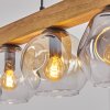 Ripoll Hängeleuchte Glas 15 cm Naturfarben, Schwarz, 5-flammig
