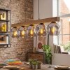 Ripoll Hängeleuchte Glas 15 cm Naturfarben, Schwarz, 5-flammig