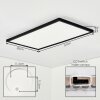 Zuren Deckenpanel LED Schwarz, 1-flammig