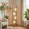 Zanin Stehleuchte LED Naturfarben, Schwarz, 4-flammig