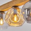 Ripoll Hängeleuchte Glas 15 cm Naturfarben, Schwarz, 4-flammig