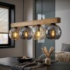 Ripoll Hängeleuchte Glas 15 cm Naturfarben, Schwarz, 4-flammig