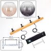 Koyoto Hängeleuchte Glas 15 cm Naturfarben, Schwarz, 4-flammig