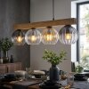 Koyoto Hängeleuchte Glas 15 cm Naturfarben, Schwarz, 4-flammig