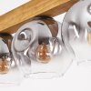 Ripoll Hängeleuchte Glas 15 cm Naturfarben, Schwarz, 4-flammig