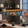 Ripoll Hängeleuchte Glas 15 cm Naturfarben, Schwarz, 5-flammig