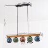 Ripoll Hängeleuchte Glas 15 cm Naturfarben, Schwarz, 5-flammig