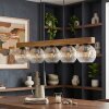 Ripoll Hängeleuchte Glas 15 cm Naturfarben, Schwarz, 5-flammig
