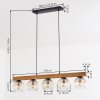 Ripoll Hängeleuchte Glas 15 cm Naturfarben, Schwarz, 5-flammig
