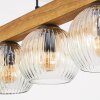 Ripoll Hängeleuchte Glas 15 cm Naturfarben, Schwarz, 5-flammig