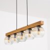 Ripoll Hängeleuchte Glas 15 cm Naturfarben, Schwarz, 5-flammig