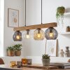 Koyoto Hängeleuchte Glas 15 cm Naturfarben, Schwarz, 4-flammig