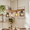 Koyoto Hängeleuchte Glas 15 cm Naturfarben, Schwarz, 4-flammig
