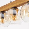 Ripoll Hängeleuchte Glas 15 cm Naturfarben, Schwarz, 5-flammig