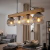 Koyoto Hängeleuchte Glas 15 cm Naturfarben, Schwarz, 4-flammig