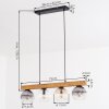Koyoto Hängeleuchte Glas 15 cm Naturfarben, Schwarz, 4-flammig