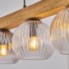 Koyoto Hängeleuchte Glas 15 cm Naturfarben, Schwarz, 4-flammig