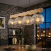 Ripoll Hängeleuchte Glas 15 cm Naturfarben, Schwarz, 4-flammig