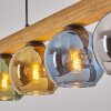 Koyoto Hängeleuchte Glas 15 cm Naturfarben, Schwarz, 4-flammig