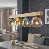 Koyoto Hängeleuchte Glas 15 cm Naturfarben, Schwarz, 4-flammig