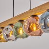 Ripoll Hängeleuchte Glas 15 cm Naturfarben, Schwarz, 5-flammig