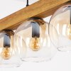 Koyoto Hängeleuchte Glas 15 cm Naturfarben, Schwarz, 5-flammig