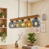 Ripoll Hängeleuchte Glas 15 cm Naturfarben, Schwarz, 5-flammig