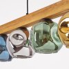Ripoll Hängeleuchte Glas 15 cm Naturfarben, Schwarz, 5-flammig