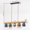 Koyoto Hängeleuchte Glas 15 cm Naturfarben, Schwarz, 5-flammig