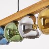 Koyoto Hängeleuchte Glas 15 cm Naturfarben, Schwarz, 5-flammig