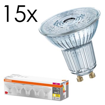 LED GU10 15er Set 4,3 Watt 2700 Kelvin 350 Lumen