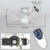 Lenok Deckenventilator mit Beleuchtung LED Holzoptik, Weiß, 1-flammig, Fernbedienung