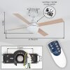 Lenok Deckenventilator mit Beleuchtung LED Weiß, 1-flammig, Fernbedienung