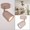 Lemak LED Deckenspot sandfarben, dreh- und schwenkbarer Deckenstrahler