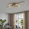 LED Ring-Deckenleuchte Nemil mit diagonalem Lichtstab, CCT 2700 Kelvin warmweiß