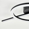 LED Ring-Deckenleuchte Nemil mit diagonalem Lichtstab, CCT 2700 Kelvin warmweiß
