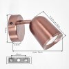 Lemak LED Wandleuchte Bronze 2er Set, GU10 Wandspot dreh- und schwenkbar