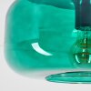 Boza Deckenleuchte mit grünem Glasschirm, E27, rund, Ø 28 cm, Retro