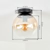 Gastor Deckenleuchte mit Kugel-Glas Ø 20 cm, E27, getönter Glasschirm