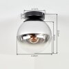 Kugel-Deckenleuchte Gastor mit rauchfarbenem Glasschirm Ø 20 cm, E27, Vintage-Stil