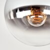 Kugel-Deckenleuchte Gastor mit rauchfarbenem Glasschirm Ø 20 cm, E27, Vintage-Stil