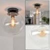 Moderne Kugelleuchte Gastor mit klarem Glasschirm ø 25 cm und runder Deckenhalterung, E27